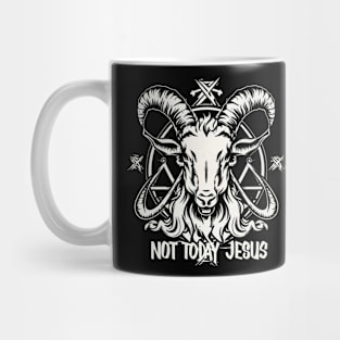 Not Today Jesus I Satanic Baphomet Goat Mug